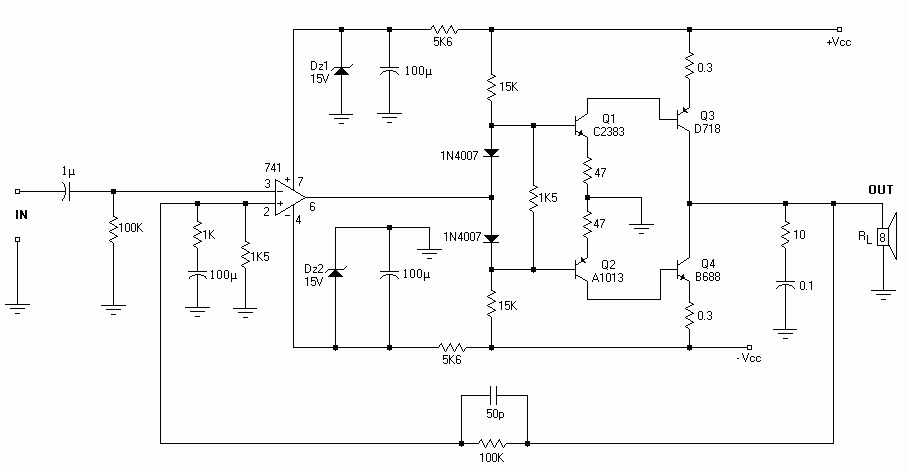 D718 b688 усилитель схема