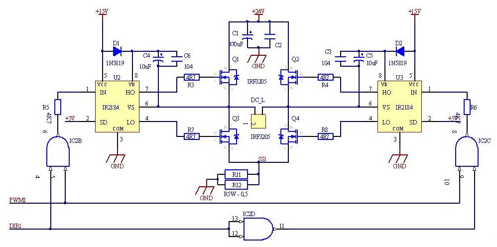 Ir2184s схема включения