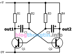 Nguyên lý hoạt động của mạch LED nhấp nháy dùng transistor