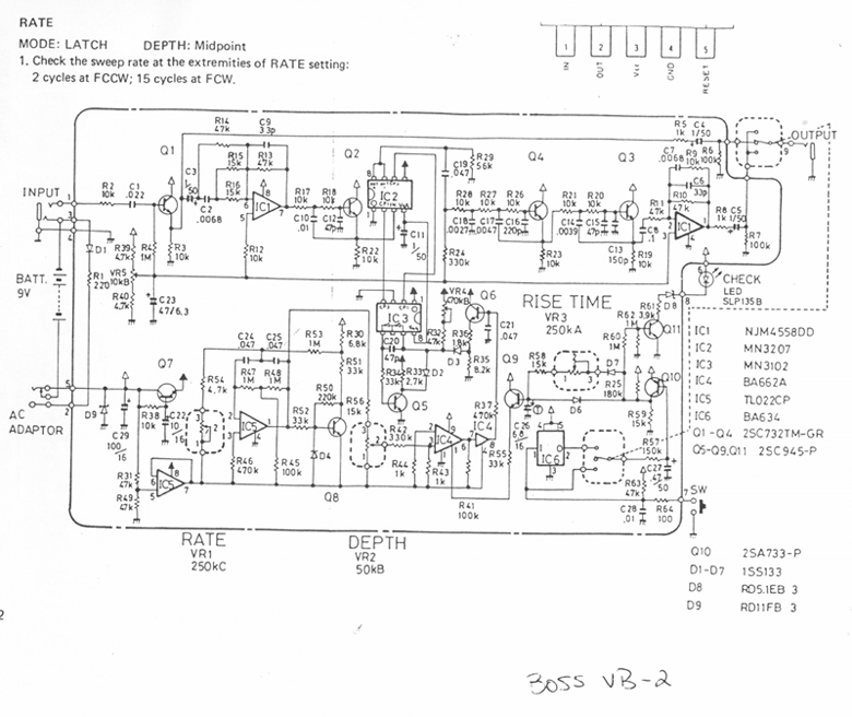 Is there a verified current Boss Vibrato VB-2 layout anywhere?